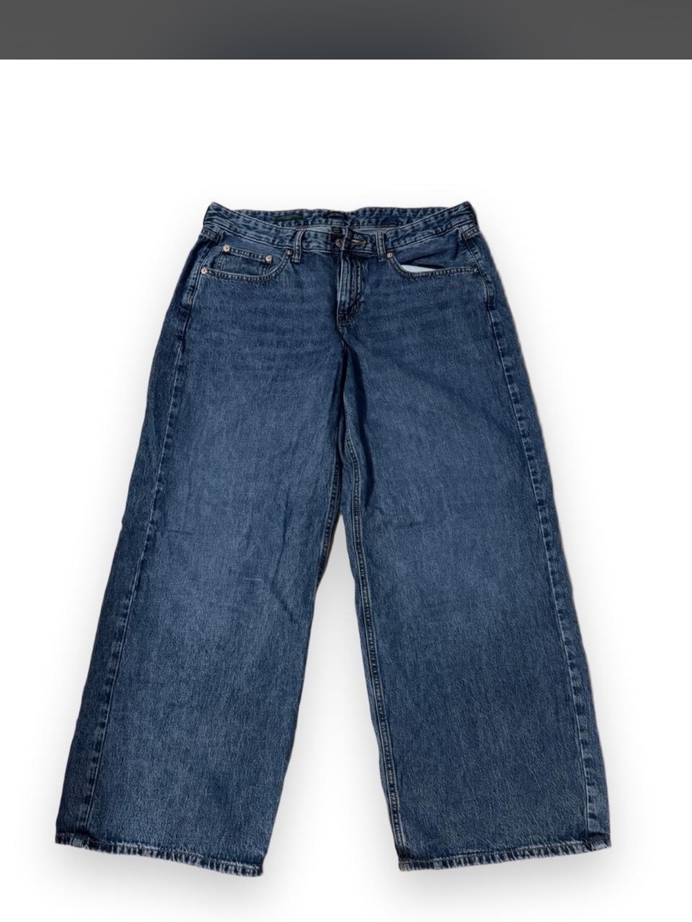 Low rise baggy women Jeans - Dark Blue